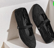 斯凱奇（Skechers）女鞋秋季蕾絲淺口單鞋平底時(shí)尚通勤鞋休閑瑪麗珍鞋158995 曬單實(shí)拍圖