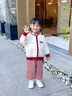 幼歌嬰幼兒秋季新款寬松舒適連帽毛衣開(kāi)衫寶寶保暖防風(fēng)外套 淺杏 90 cm 曬單實(shí)拍圖