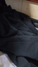 PBOA寬松西褲男學(xué)生垂感松緊腰夏季薄基礎(chǔ)款商務(wù)休閑直筒闊腿長西裝褲 黑色【長褲】 L (建議120-135斤) 曬單實拍圖