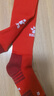 卡爾美（KELME）長筒足球襪過膝萊卡抗菌防臭專業(yè)比賽精英防滑毛巾底襪子 紅色 M 曬單實拍圖