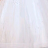蘿卜唄唄（LUOBOBEIBEI）女童禮服兒童生日公主裙花童婚紗裙主持鋼琴演出服 白色裙子 130  曬單實拍圖