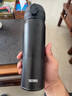 膳魔師（THERMOS）保溫杯500ml男女士?jì)和又星飮鴳c節生日禮物JNL-502黑色 曬單實(shí)拍圖