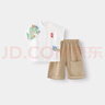巴厘小豬兒童休閑套裝嬰兒夏季薄款分體衣服男童襯衫國風(fēng)短袖龍寶寶夏裝 龍的傳人 100 曬單實(shí)拍圖