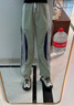 NASAWASSUP褲子男春夏季潮牌痞帥寬松闊腿休閑長(zhǎng)褲三條杠薄款速干抽繩束腳褲 豆綠色K82-HM M 【建議80-100斤】 曬單實(shí)拍圖