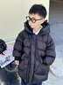 齊齊熊（ciciibear）【鵝絨服】男童鵝絨羽絨服寶寶冬季外套兒童中長(cháng)款加厚保暖 黑曜色-蓄熱鵝絨 清潔度1000+ 100 【充絨量84g，97-105】 曬單實(shí)拍圖