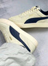 彪馬（PUMA）復古透氣休閑小白鞋男女美拉德板鞋運動鞋 CAVEN 391939 杏仁糖色-海軍藍-09 42 曬單實拍圖