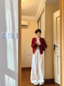 SNYDER WEAR紅色針織開(kāi)衫薄款夏季女裝新款2025外搭短款毛衣外套長(cháng)袖上衣外套 紅色開(kāi)衫 薄款 S 建議75-95斤 曬單實(shí)拍圖