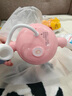 貝親兒童牛奶杯1-3歲寶寶喝水喝奶PPSU直飲奶瓶雙吸管水杯 粉色330mL 曬單實(shí)拍圖