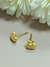中國黃金（CHINA GOLD）黃金蘋(píng)果耳釘女款輕奢足金直針款耳飾圣誕節生日禮物送女友愛(ài)人 蘋(píng)果耳釘  約1g 曬單實(shí)拍圖