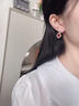 金店同款999純銀紅瑪瑙耳飾銀耳墜耳釘女?huà)寢尶钶p奢氣質(zhì)養(yǎng)耳洞 【莫桑鉆+瑪瑙】秘境花園禮盒 曬單實(shí)拍圖