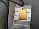 申晨古法黃金平安無事牌足金9999實(shí)心吊墜純項(xiàng)鏈掛墜送520禮物送女友 實(shí)心古法無事牌 約8g 曬單實(shí)拍圖