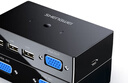 勝為 KVM切換器2進(jìn)1出VGA切屏器配線(xiàn) 二進(jìn)一出電腦轉換器2口顯示器鍵鼠USB打印機共享器DVK3201K 曬單實(shí)拍圖