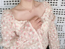 法思梵雙環(huán)彩金色項鏈女莫比烏斯鎖骨鏈教師節禮物情人節生日禮物送女友 【玫瑰金色】女款 曬單實(shí)拍圖