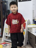 漢唐貝貝兒童新中式漢服套裝夏季中國(guó)風(fēng)男童唐裝紅色禮服幼兒園六一演出服 男款 110 (建議98-105cm 3-4周歲） 曬單實(shí)拍圖