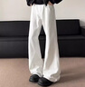 CLOR彎刀微喇牛仔褲男cleanfit美式潮牌寬松百搭直筒長(cháng)褲NZ15白色XL 曬單實(shí)拍圖