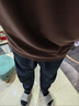 馬登工裝美式休閑冰皮牛仔褲丹寧水洗雙褶毛邊寬松直筒長(cháng)褲子男秋 牛仔藍 XL 曬單實(shí)拍圖