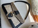 蔻馳（COACH）【官方授權(quán)店】coach女包酒神包腋下手提單肩斜挎包送女友老婆 5509IMRKY卡其色黑色 曬單實拍圖