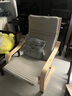 宜家（IKEA）POANG波昂布藝沙發(fā)椅單人休閑椅陽臺客廳辦公室躺椅 米色/基尼薩 曬單實拍圖