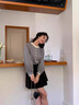 OFF HGK品牌女裝法式復古格子襯衫女2025春秋新款洋氣百搭圓領(lǐng)長(cháng)袖上衣 圖片色 M 曬單實(shí)拍圖