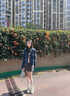 芭芙達妮牛仔小香風(fēng)外套女裝春季寬松小眾肌理感立領(lǐng)藍色夾克百搭氣質(zhì)上衣 牛仔藍 M 曬單實(shí)拍圖
