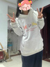 CS.LION美式重磅連帽衛(wèi)衣女秋冬加絨加厚2025新款爆款學(xué)生寬松慵懶風(fēng)外套米灰色 薄款 M 86-105斤 曬單實(shí)拍圖
