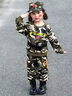 G.DUCKKIDS兒童軍訓(xùn)迷彩服套裝純棉男女童秋裝小標(biāo)兵作服表演服小女孩衣服 衛(wèi)衣加長褲 90 cm建議身高85-95cm 曬單實拍圖