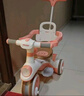 ANGI BABY兒童三輪車(chē)腳踏車(chē)寶寶遛娃神器滑行車(chē)多功能自行車(chē)寶寶手推車(chē) 公主粉 【安全護欄+靠背+手推桿】 曬單實(shí)拍圖