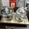 益茶福全自動上水電熱水壺底部上水嵌入式茶臺功夫茶燒水壺飲水燒水一體機抽水玻璃煮茶壺保溫泡茶壺 SQ-008金色玻璃套裝 1L 曬單實拍圖
