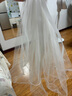 JCZS領(lǐng)證頭紗登記求婚頭飾簡(jiǎn)約短款新娘結婚主婚紗頭飾婚禮小頭紗 白色素紗輕盈款 約75cm 發(fā)夾 60cm-80cm 曬單實(shí)拍圖
