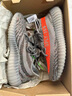 阿迪達斯Yeezy350夏日透氣男鞋灰橙椰子休閑鞋GW1229 38 曬單實(shí)拍圖