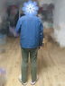 優(yōu)衣庫男裝女裝襯衫式拉鏈茄克/外套休閑格子夾克25新款484882 68 深藍色 S /165/84A 曬單實(shí)拍圖