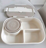 沃德百惠（WORTHBUY）飯盒可微波爐加熱小學(xué)生上班族便攜餐盒分格便當(dāng)盒帶湯碗 卡其蓋 曬單實(shí)拍圖