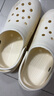 名創(chuàng)優(yōu)品（MINISO）洞洞鞋男女夏季外穿沙灘涼鞋防滑厚底踩屎感包頭涼拖鞋骨白42-43 曬單實(shí)拍圖