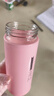收米（ShouMi）水杯女高顏值玻璃杯夏季便宜專用簡約潮流清新網(wǎng)紅杯子圓形韓版 粉色奈斯杯 400ml 曬單實拍圖