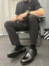 七匹狼高端商務(wù)皮鞋男士秋季透氣頭層真牛皮鞋子男正裝鞋內增高男士婚鞋 黑色 四季款 42 碼 曬單實(shí)拍圖