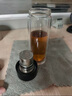宅輕松 泡茶杯男女士高檔茶水分離水杯一鍵磁彈雙層玻璃杯車載耐高溫杯 曬單實拍圖