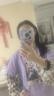 妖精的口袋紫色雪紡拼接印花長(cháng)袖t恤女2025年早秋新款設計感上衣 菱格紫色 S 曬單實(shí)拍圖