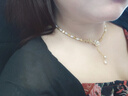 伊燦施家淡水小米珠項(xiàng)鏈女輕奢小眾流蘇花朵鎖骨鏈時(shí)尚氣質(zhì)仿珍珠頸鏈 施家珍珠花朵項(xiàng)鏈 曬單實(shí)拍圖