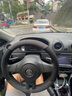 FHAO汽車(chē)方向盤(pán)套翻毛皮防滑透氣吸汗四季通用男皮麂絨女耐磨型車(chē)把套 曬單實(shí)拍圖