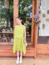WVD國際品牌女童夏季洋裝2025新款棉布裙中大童夏裝薄款甜美風(fēng) 綠色洋裝 120 cm:【建議身高110-120cm】 曬單實(shí)拍圖