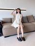 佐塞斯（ZUOSAISI）品牌皮鞋女軟底頭層牛皮樂福鞋女2025秋季新品女鞋休閑百搭單鞋女 黑色 35 曬單實(shí)拍圖