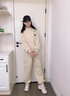 G.DUCKKIDS女童運(yùn)動(dòng)套裝春秋裝2025新款中大童休閑立領(lǐng)加絨衛(wèi)衣工裝褲兩件套 杏色 常規(guī) 160 曬單實(shí)拍圖