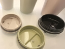 九陽(yáng)保溫杯陶瓷內(nèi)膽咖啡杯女生高顏值便攜水杯不銹鋼杯子禮物 白色-WV103 330ml 曬單實(shí)拍圖