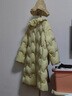 JNBY/江南布衣【波朗尼】秋冬中長(cháng)款羽絨服女水波紋連帽5OAC12630 748/淺豆黃 S 曬單實(shí)拍圖