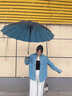 AILUKI日本雨傘男士大號直桿長(cháng)柄雨傘加固加厚結實(shí)抗風(fēng)暴雨家用批量定制 總裁藍-125㎝加大 12骨 曬單實(shí)拍圖