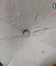 天堂 防紫外線陽傘三折 遮陽傘三折印花晴雨傘黑膠防曬太陽傘 米色 曬單實拍圖