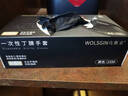 烏斯京（WOLSGIN）一次性手套丁腈橡膠中碼100只廚房食品級(jí)加厚耐家務(wù)丁晴手套黑色 曬單實(shí)拍圖