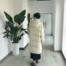 雪中飛加厚羽絨服中長款女士2025新款休閑時尚直筒保暖百搭高級冬季外套 杏白色 M 160/84A 120-135斤 曬單實(shí)拍圖