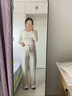 愛莉安娜孕婦褲子不勒肚子春秋款外穿時尚闊腿褲孕期無托腹 奶茶色 大碼【適合110-135斤】 曬單實(shí)拍圖