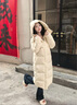 羽淘長(zhǎng)款羽絨服女2025新款時(shí)尚加厚保暖羽絨外套中長(zhǎng)款過(guò)膝極寒防寒服 米白色 S 【建議100-115斤】 曬單實(shí)拍圖